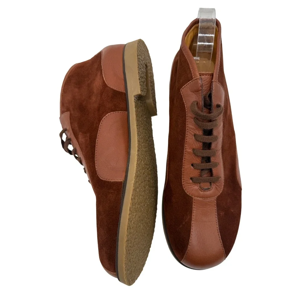 Bacco‎ Bucci Studio Chukka Boots Mens 12 Brown Excellent Suede Leather Mid Top